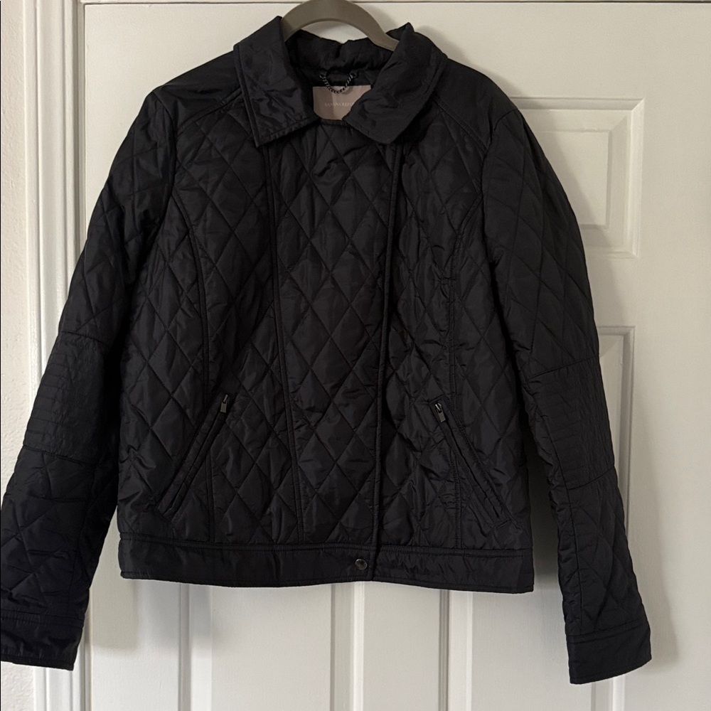 Banana Republic Black Quilted Women's Moto Jacket Lg